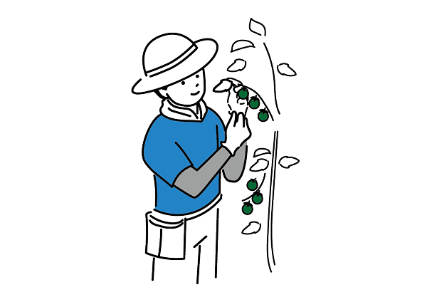 農作業をする人のイラスト